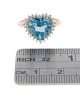 London Blue Topaz and Diamond Accent Ring in White and Yellow Gold